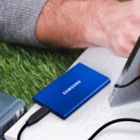 Samsung T7 externe SSD blau