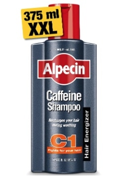 Alpecin Coffein-Shampoo C1, 375ml, XXL Shampoo, Stimuliert die Haarwurzeln, Für fühlbar mehr Haar