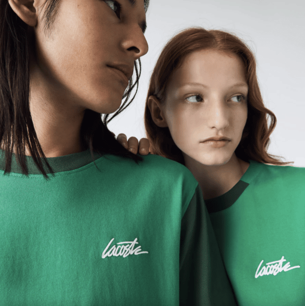 Unisex LACOSTE LVE T Shirt mit Colourblock