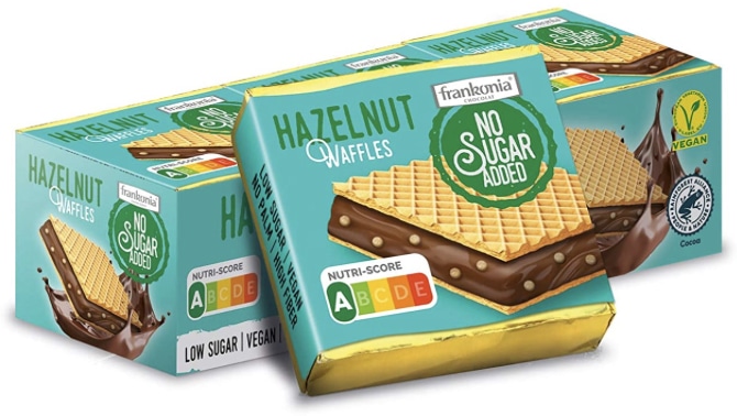 frankonia CHOCOLAT NO SUGAR ADDED Hazelnut Waffles 9 Stueck  Amazon.de Grocery 2021 09 27