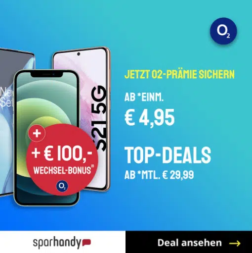 [Top] 100€ RufnummerBonus bei o2 Free z.B. Galaxy ZFlip 3 // Galaxy