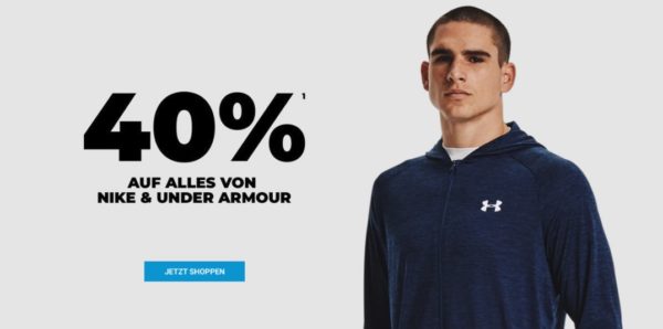40 Prozent auf Nike Under Armour