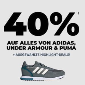 40% Rabatt 🔥👟 auf Adidas, Puma & Under Armour 🤸 Mysportswear