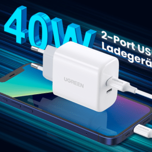 UGREEN 40W USB C Ladegeraet doppelt USB C Netzteil USB C Netzstecker kompatibel mit iPhone 13 13 Pro 13 Pro Max 12 12 Mini  2021 10 13 14 13 37