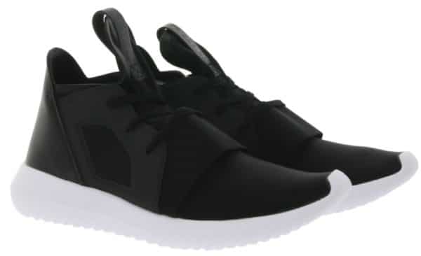 adidas Originals TUBULAR Defiant Sneaker super stylische Damen Turnschuhe mit Echtleder-Anteil Schwarz