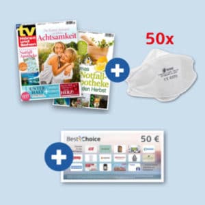 tv Hören & Sehen + Gratis 50 FFP2-Masken + 50 Euro BestChoice-Gutschein