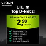 [Endet!] 0,00€ AG 🎉 2GB LTE + 100 Min + 100 SMS für 2,99€ mtl. (Vodafone)