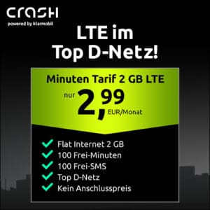 0,00€ AG 🎉 2GB LTE + 100 Min + 100 SMS für 2,99€ mtl. (Vodafone)