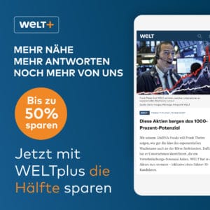 12 Monate "WELTplus" für 5,99€ mtl. (inkl. Bundesliga Highlights direkt nach Abpfiff!)