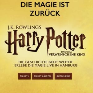 ⚡️ Gutschein: Tickets für das Harry Potter Theaterstück + Hotel mit Frühstück für 149€ pro Person