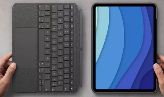LOGITECH Combo Touch für iPad Pro 11 Zoll (1., 2. und 3. Generation) Tastatur-Case Oxford Grey