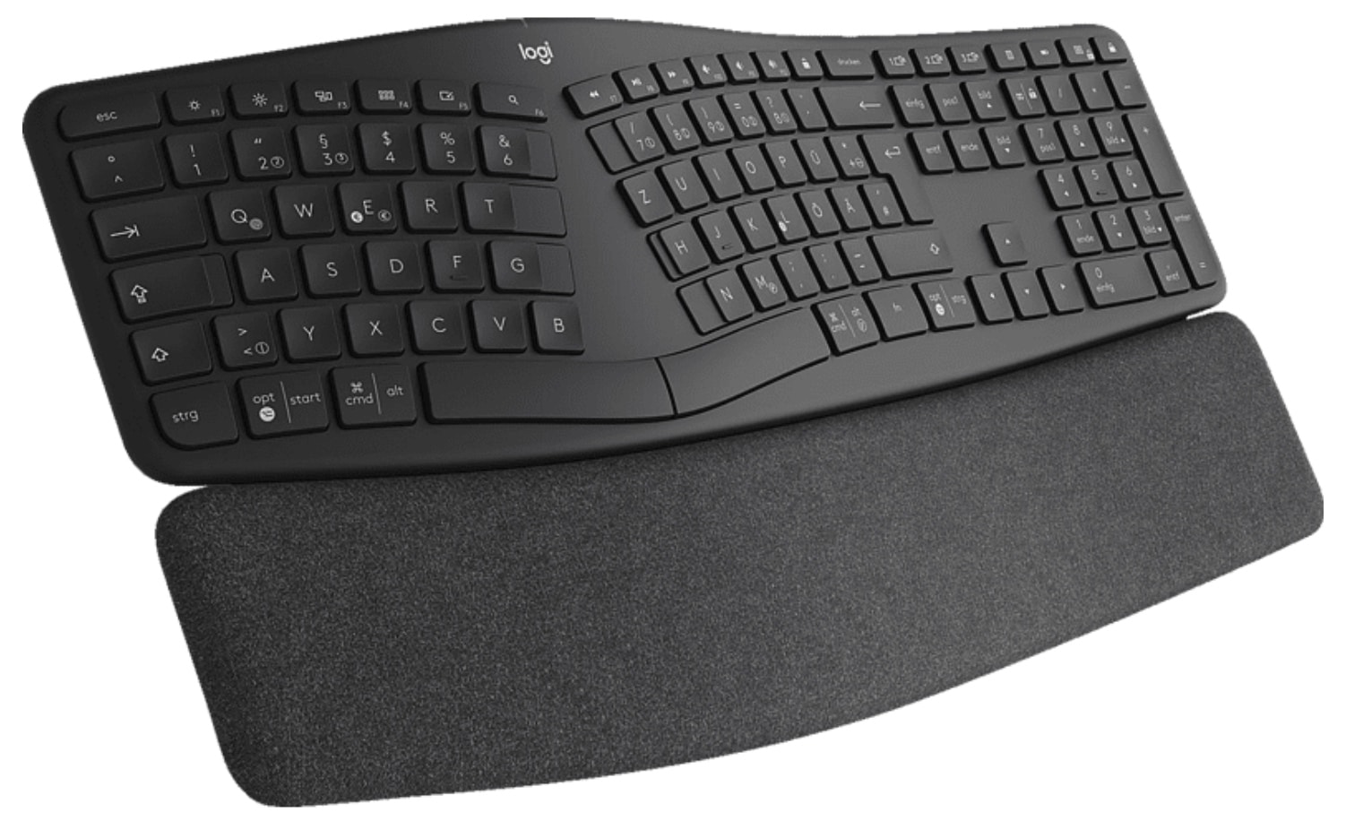 LOGITECH ERGO K860 kabellose ergonomische Tastatur Handballenauflage natuerliches Tippen Bluetooth  USB Graphite Tastatur  2021 12 13 15 57 37