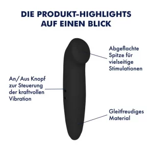 VIBRATOR MIT ABGEFLACHTER SPITZE, 12 CM