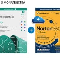 Microsoft 365 Family 15 Monate 6 Nutzer mit Norton 360 Deluxe 5 Geräte 15 Monate