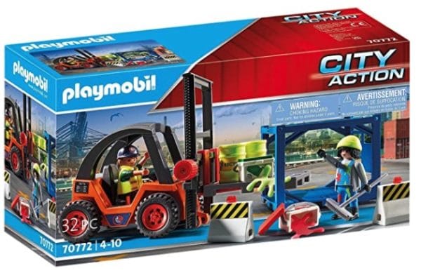 PLAYMOBIL City Action 70772 Gabelstapler mit Hubfunktion