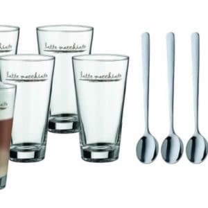 WMF Latte Macchiato Set mit 6 Gläsern (280ml) & 6 Löffeln