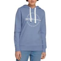 TOM TAILOR Denim Kapuzensweatshirt mit großem Label-Print vorne