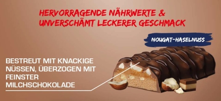  Weider Yippie! Nuts Protein Bar Eiweißriegel, Nougat Hazelnut