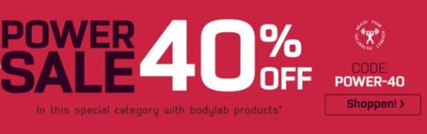 40% Gutschein auf viele Produkte bei Bodylab24