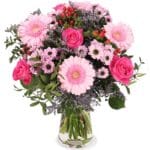 Blumenstrauß "1000 Küsse" 💐😘 mit Gerbera, Santini & Rosen