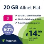 [Letzte Chance] Telekom-Netz 🔥 20GB LTE Allnet-Flat für 14,99€ mtl.
