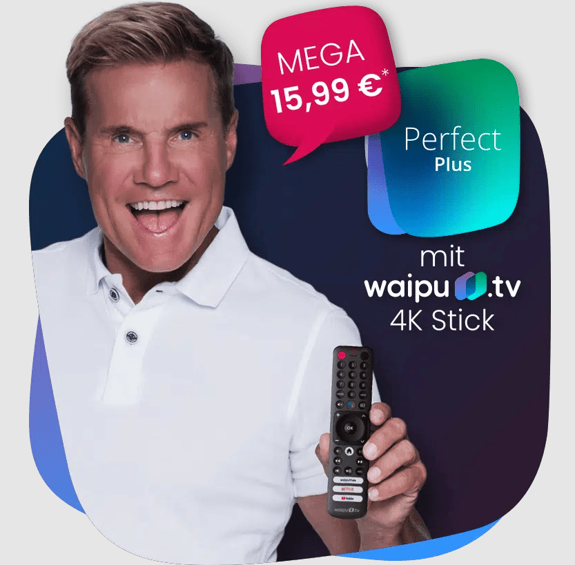 📺🍿 12 Monate waipu.tv Perfect Plus für 15,99€ mtl. + 4K Stick - MyTopDeals