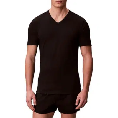 Calvin Klein Herren 3er Pack T Shirts Kurzarm mit V Ausschnitt