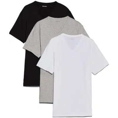 Calvin Klein Herren 3er Pack T Shirts Kurzarm mit V Ausschnitt 1
