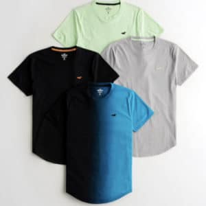 Mens Curved Hem T Shirt 4 Pack  Mens Up To 50 Off Select Styles  HollisterCo.com 2022 07 11 11 20 09