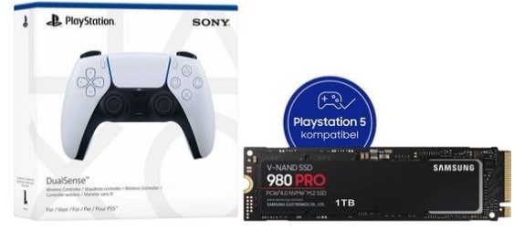 Sony PS5 Controller mit Samsung 980 PRO SSD