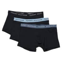 Tommy Hilfiger Trunks 3er Pack schwarz mit blauem Bund