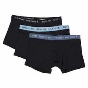 Tommy Hilfiger Trunks 3er Pack schwarz mit blauem Bund