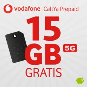 3 Monate GRATIS 🚀 15GB 5G/LTE Vodafone Allnet CallYa Prepaid (500 Mbit/s, mtl. kündbar)