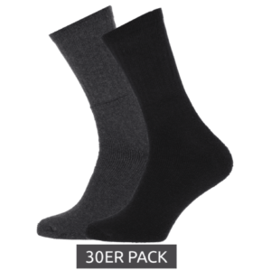 30er Pack STAPP Mega Thermo-Socken Baumwoll-Strümpfe Schwarz/Grau