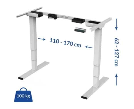 Elektr. höhenverstellbarer EQ5 Flexispot Schreibtisch ohne Tischplatte