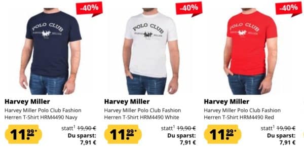 Harvey Miller Polo Club Fashion Herren T-Shirt