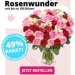 Blumenstrauß "Rosenwunder XXL" 💐 mit Rosen & Inkalilien (30 Stiele & bis zu 100 Blüten)
