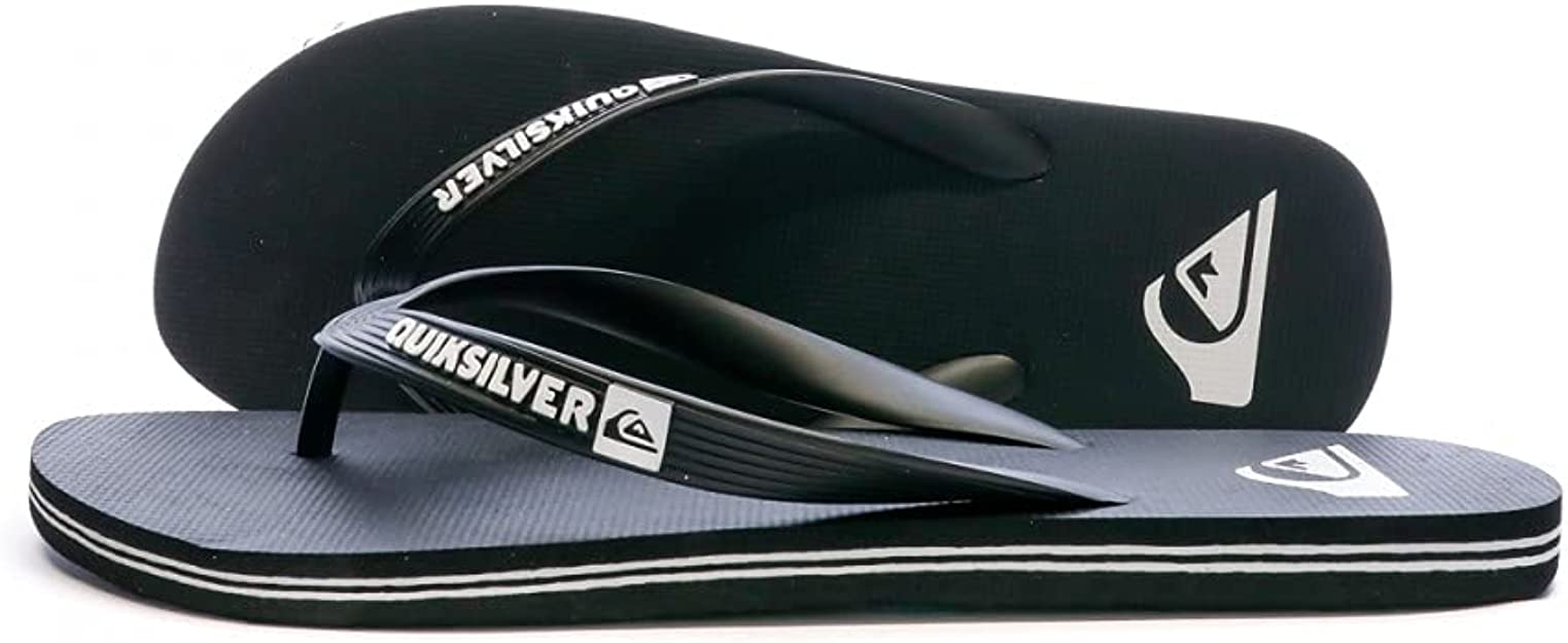 Quicksilver Molokai Flip Flops in Schwarz / Weiß