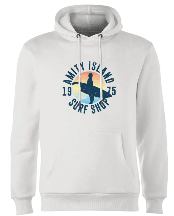  UNIVERSAL JAWS AMITY SURF SHOP HOODIE - WHITE