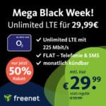 [Endet!] o2 Unlimited Max 😲 mtl. kündbare Allnet-Flat + unendlich LTE mit 225 Mbit/s
