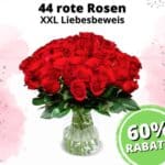 [Endet] Strauß mit 44 roten Rosen 🌹🥰 für nur 25,98€ inkl. Versand