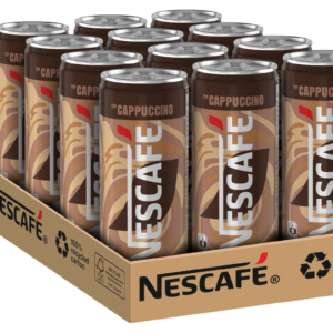 NESCAFÉ Ready-to-drink Typ Cappuccino, trinkfertiger Iced Cappuccino in der Dose für unterwegs, koffeinhaltig, 12er Pack (12 x 250ml)