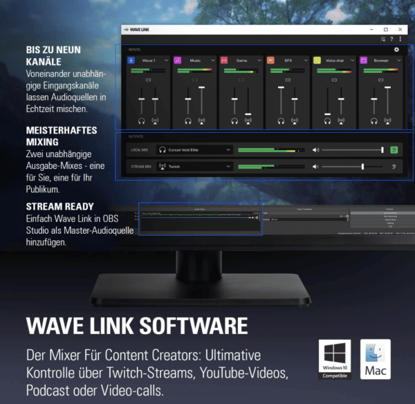 Elgato Wave:1 - Professionelles USB-Kondensatormikrofon