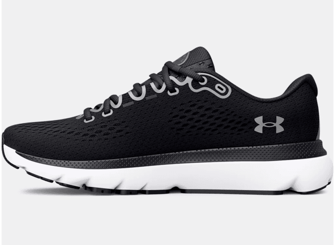 Under Armour  HOVR Infinite IV Laufschuh in schwarz-weiß in der Seitenansicht