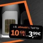 [46€ Cashback!] 🎉 10GB LTE allmobil Allnet eff. 3,99€ mtl. + 0,00€ AG + 50€ (!) RNP-Bonus (Vodafone)