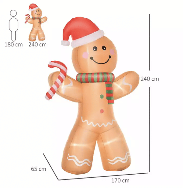 HOMCOM Weihnachtsfigur »Lebkuchenmann«