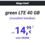 [0,00€ AG!] MEGA-Sim 🔥 z.B. jetzt 40GB (statt vorher 20GB) o2 Allnet-Flat (mtl. kündbar, 225Mbit/s) für 14,99€ mtl. & mehr!