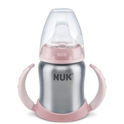 NUK Learner Cup Edelstahl mit Rosa