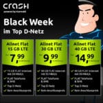 [Endet!] Crash Black Week 🖤 Vodafone Allnet-Flat mit 30GB für 9,99€ & mehr (0,00€ AG!)