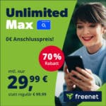 [Noch HEUTE!] o2 Unlimited Max 😲 Allnet-Flat + unendlich 5G/LTE mit 300 Mbit/s | 0,00€ AG oder mtl. kündbar!